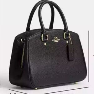 Coach Black Pebbled Leather Satchel